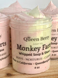 Whipped Soap & Shave - Monkey Farts - Fluffy, Creamy Whipped Soap - Cleanse | Shave | Moisturize -Body Wash - Paraben and Cruelty Free