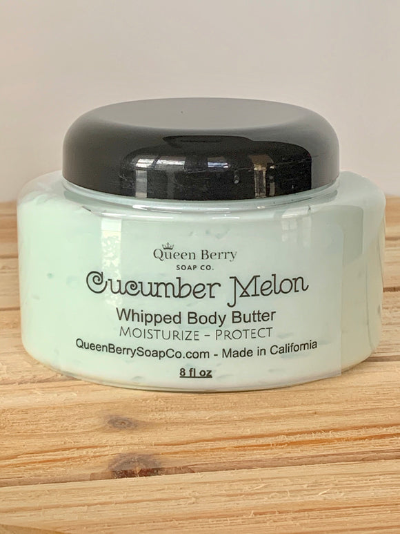 Whipped Body Butter - Cucumber Melon - Hand and Body Cream - Paraben and Cruelty Free - Lotion