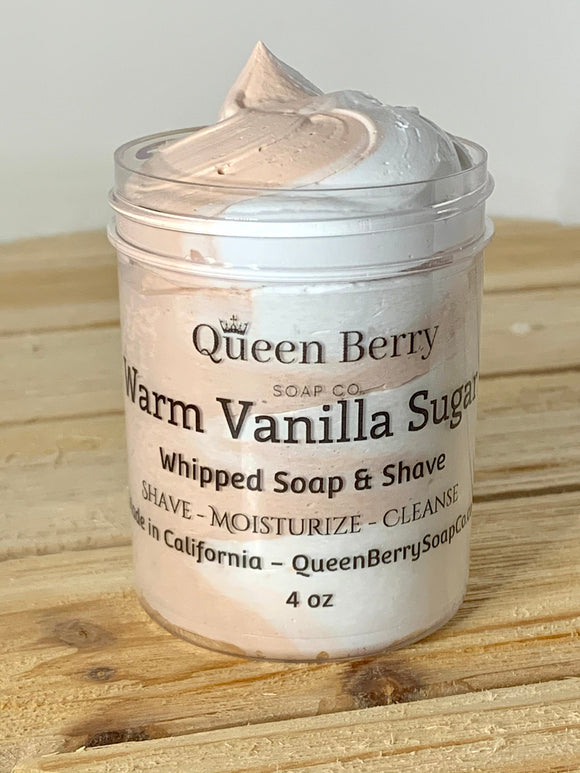 Vanilla Comfort - Whipped Soap & Shave  - Cleanse, Moisturize or Shave - Paraben and Cruelty Free