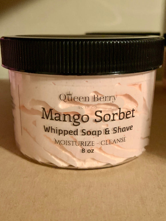 Mango Sorbet - Whipped Soap & Shave - Paraben and Cruelty Free