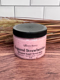 Sugared Strawberries - Whipped Sugar Scrub Soap -  Exfoliate - Moisturize - Cleanse - Paraben and Cruelty Free