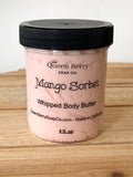 Whipped Body Butter - Shea Butter - Mango Sorbet - Paraben Free and Cruelty Free - Hand & Body Cream - Great for Dry Skin