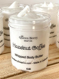 Whipped Body Butter - Hazelnut Coffee - Shea Butter - No Colorants - Hand & Body Cream / Lotion - Paraben Free, Cruelty Free