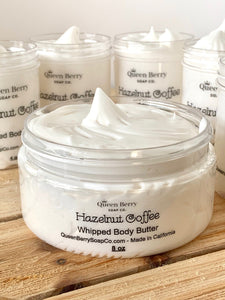 Whipped Body Butter - Hazelnut Coffee - Shea Butter - No Colorants - Hand & Body Cream / Lotion - Paraben Free, Cruelty Free