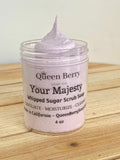 Whipped Sugar Scrub Soap- Your Majesty - Paraben and Cruelty Free - Exfoliate and Cleanse