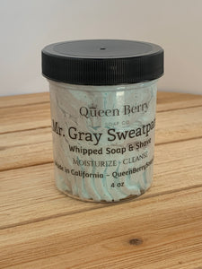 Whipped Soap & Shave - Mr. Gray Sweatpants  - Fresh, Clean Fragrance with Citrus Notes - Paraben and Cruelty Free