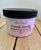 Cotton Candy - Whipped Sugar Scrub Soap -  Exfoliate and Cleanse - Paraben and Cruelty Free