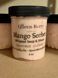 Mango Sorbet - Whipped Soap & Shave - Paraben and Cruelty Free