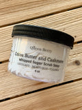 Cocoa Butter & Cashmere - Whipped Sugar Scrub Soap -  Exfoliate and Cleanse - Paraben, Color and Cruelty Free - Great for Self Care